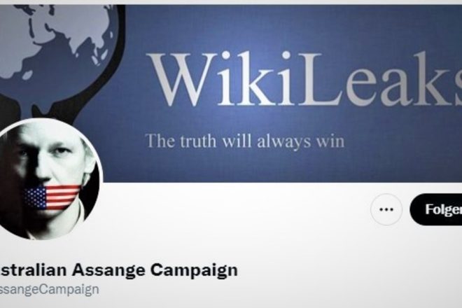 © Snímka obrazovky: Twitter kanál @AssangeCampaign